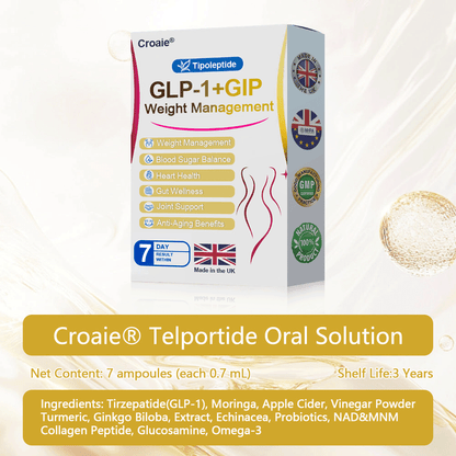 MHRA 🇬🇧 | Official UK👨‍⚕️ Store — Croaie® Telportide Oral Solution, GIP and GLP-1 Dual-Action Weight Loss Solution, One Bottle Daily, Results in 7 Days🌻